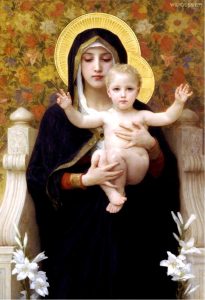 Zdjęcie: Madonna z liliami (1881) William-Adolphe Bouguereau